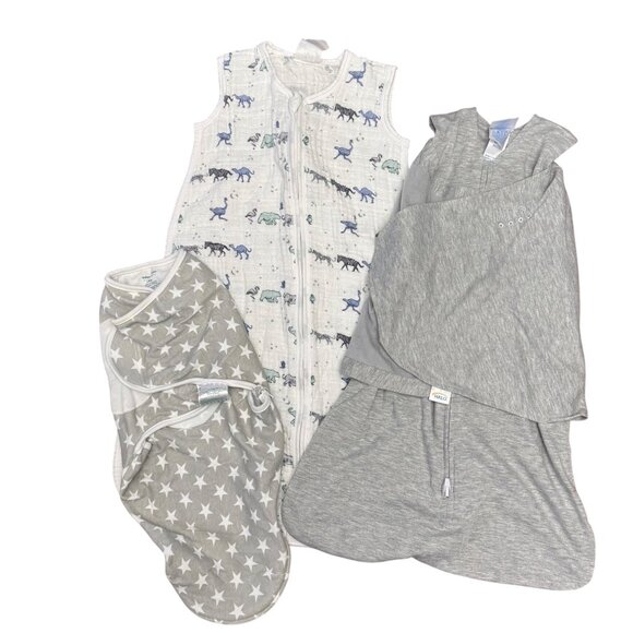 Baby Wearable Swaddle Blanket Bundle Halo Aden + Anias Sleep Lot - Picture 1 of 16